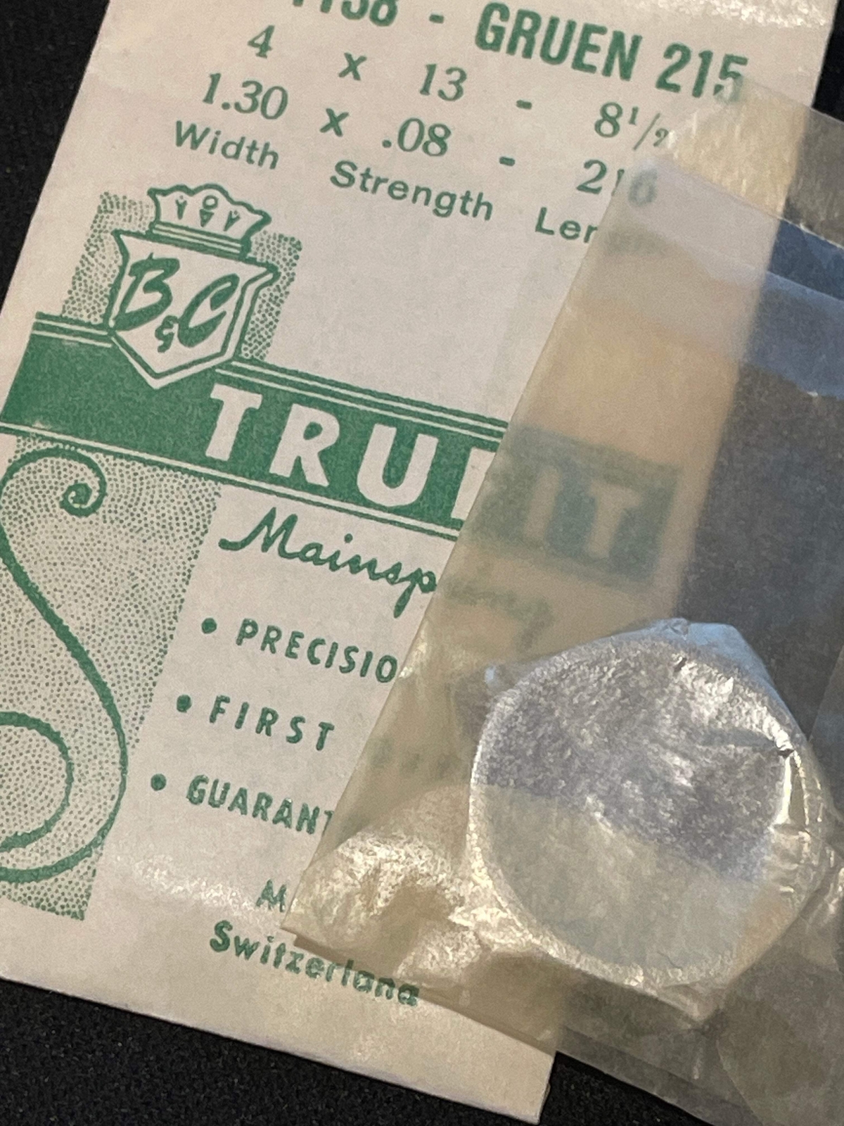 Trufit Mainspring for A.S. caliber 1138, Gruen caliber 215 – Steel