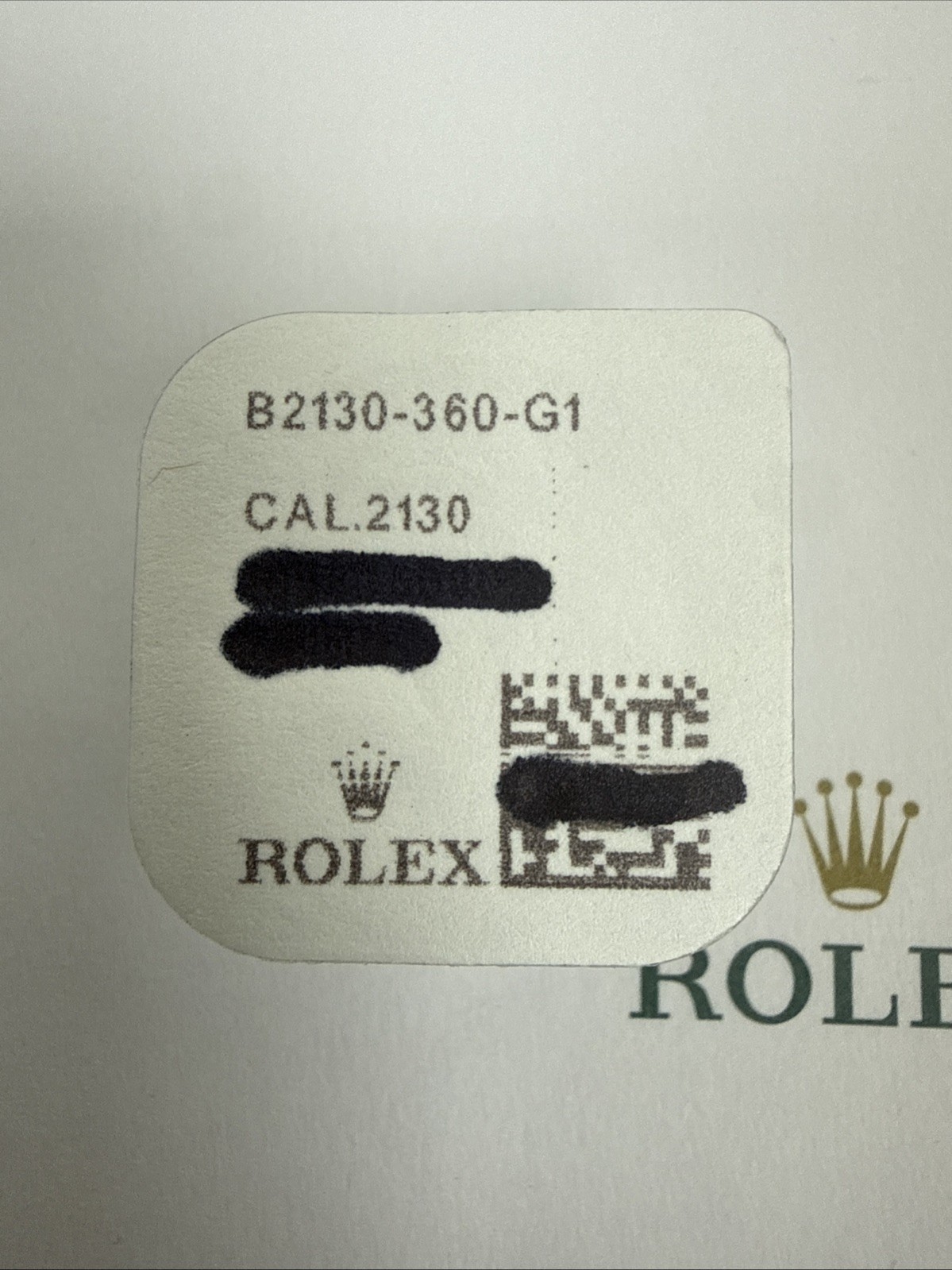 GENUINE Rolex 2130 360 Second Wheel New Factory Sealed