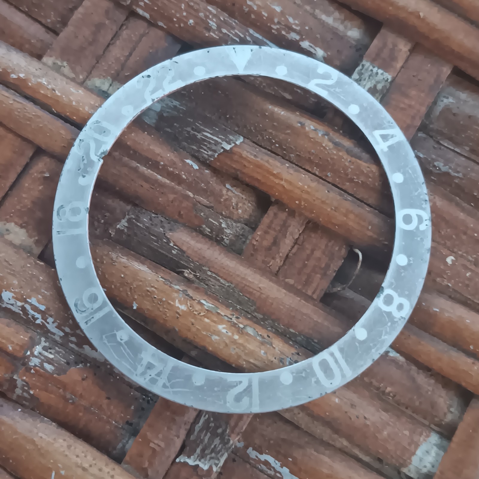 Rolex 1675 GMT 1970s Ghost Faded Grey Fat Font Bezel Insert PLUS Gift Strap