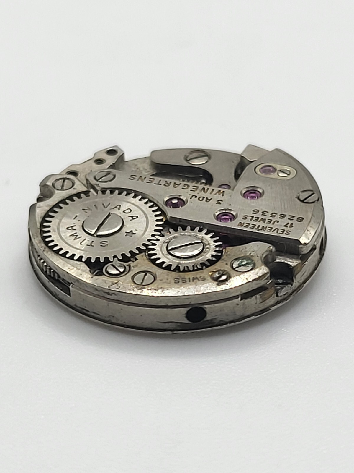 FHF 63 Winegartens Manual Watch Movement Stima-Nivada Swiss 17J 826536 Untested