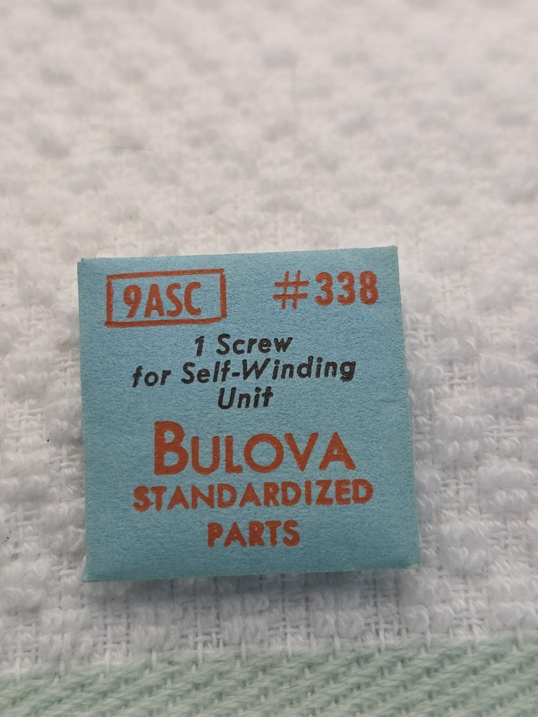 Bulova 1 Screw For Self Winding Unit 9ASC #338 NOS