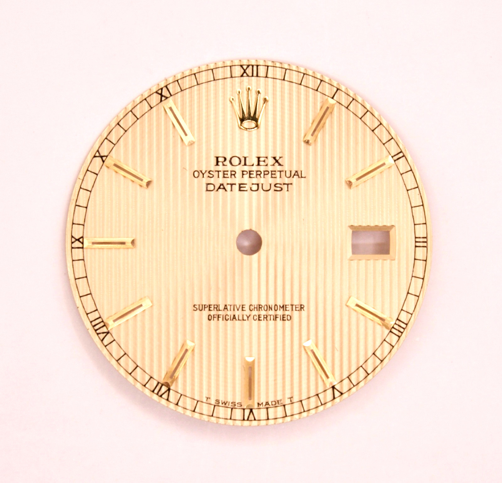 ORIGINAL Rolex Dial 36mm Datejust Champagne Two Tone YG Tapestry 16013/16233