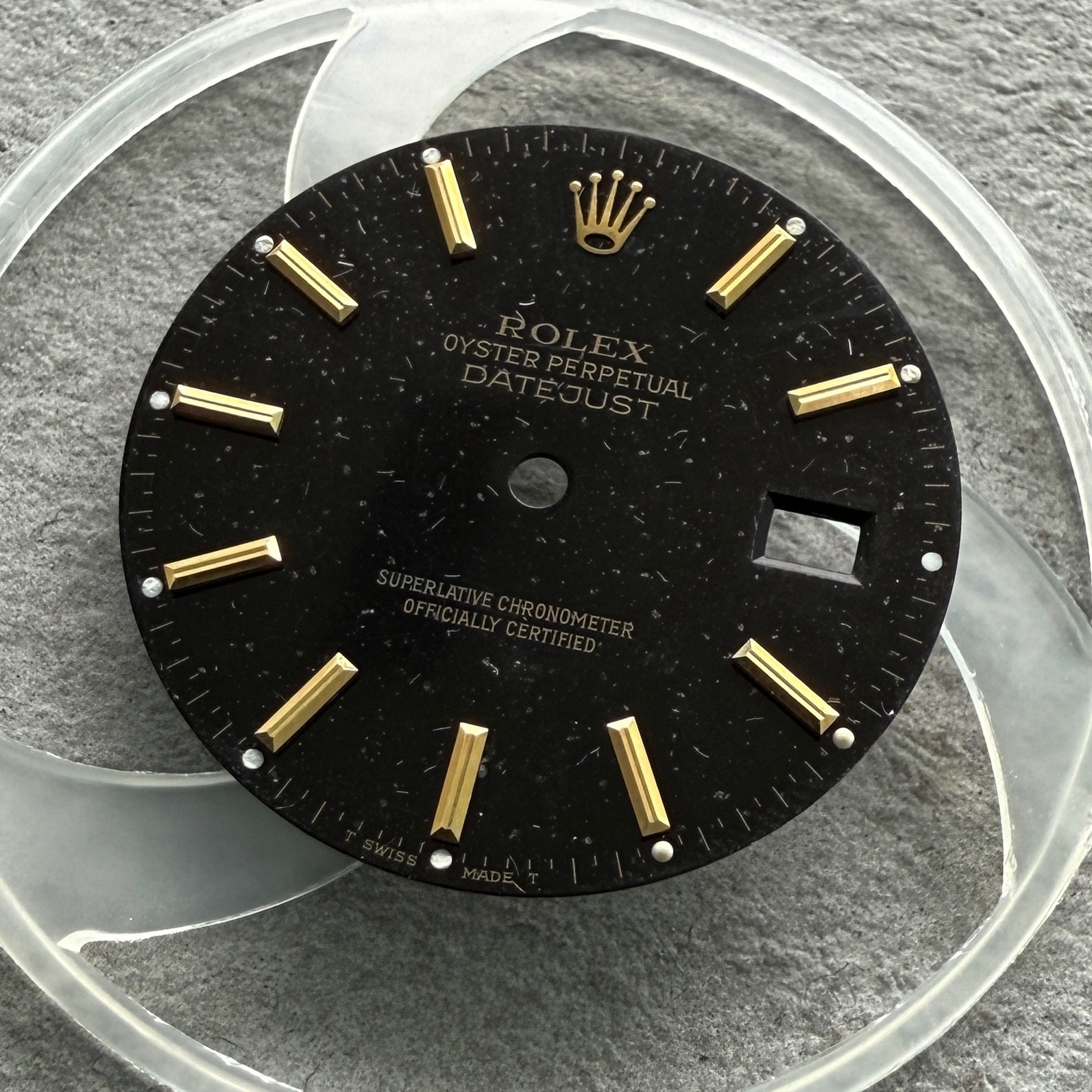 Vintage Rolex Datejust 16233 16013 Factory Black Tropical – Night Sky Stars