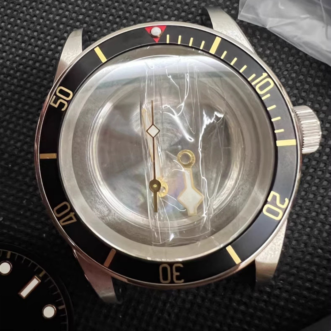 DIY Watch Part Kit for ETA 2824 Black Bay 41mm Watch Case+Dial+Hands+Steel Strap