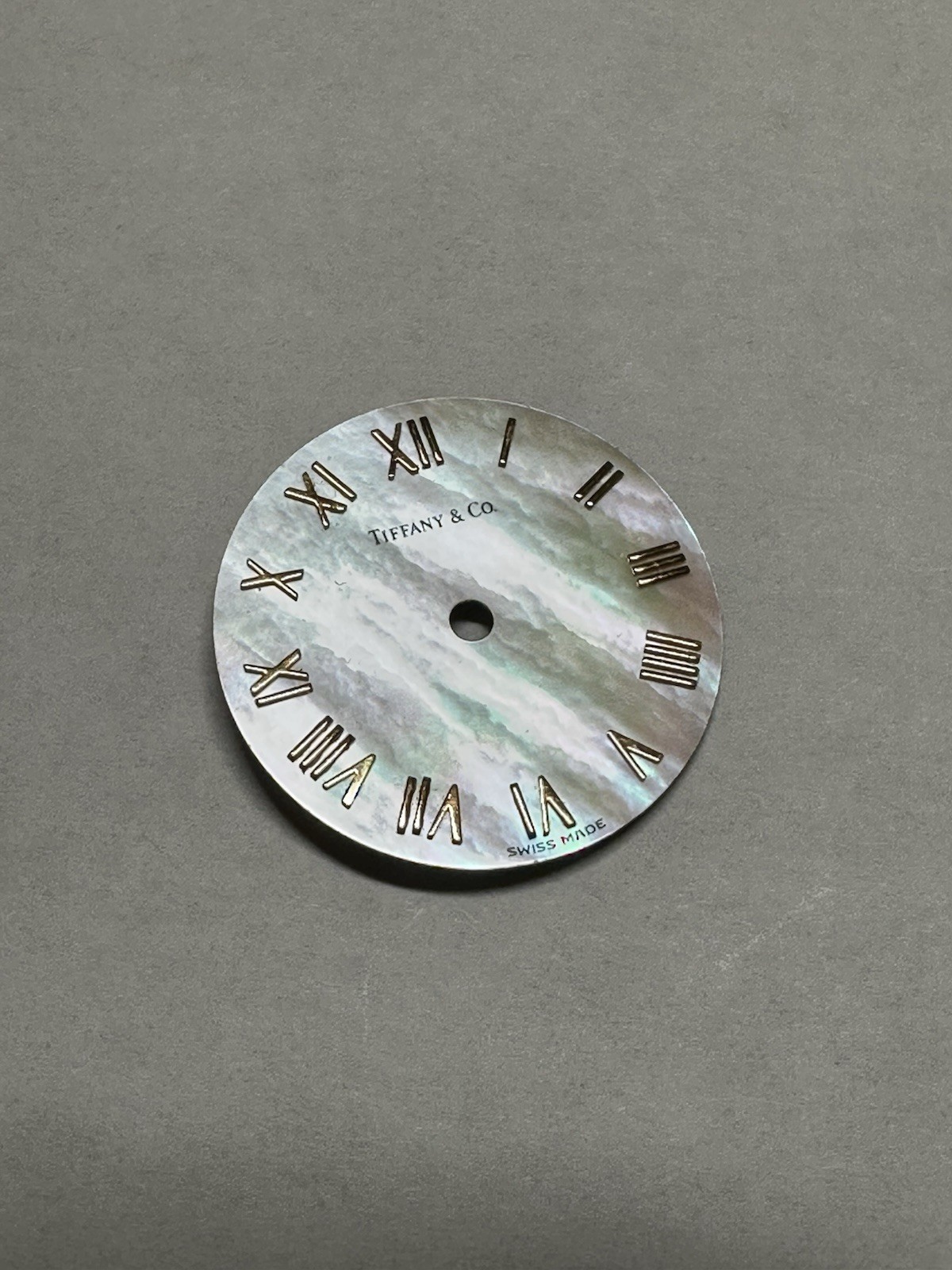 Tiffany & Co 17mm Mother Of Pearl Watch Dial w/ Gold Roman Numerals
