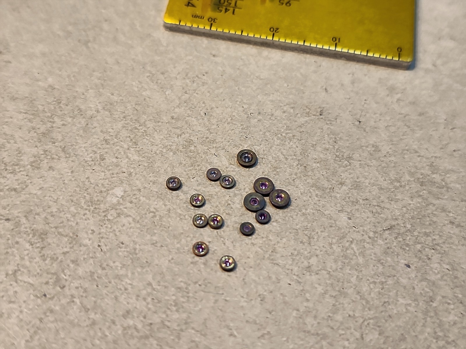 Lot Of 14 Mixed NOS American Pocket Watch Hole Jewels Parts Repairs Spares
