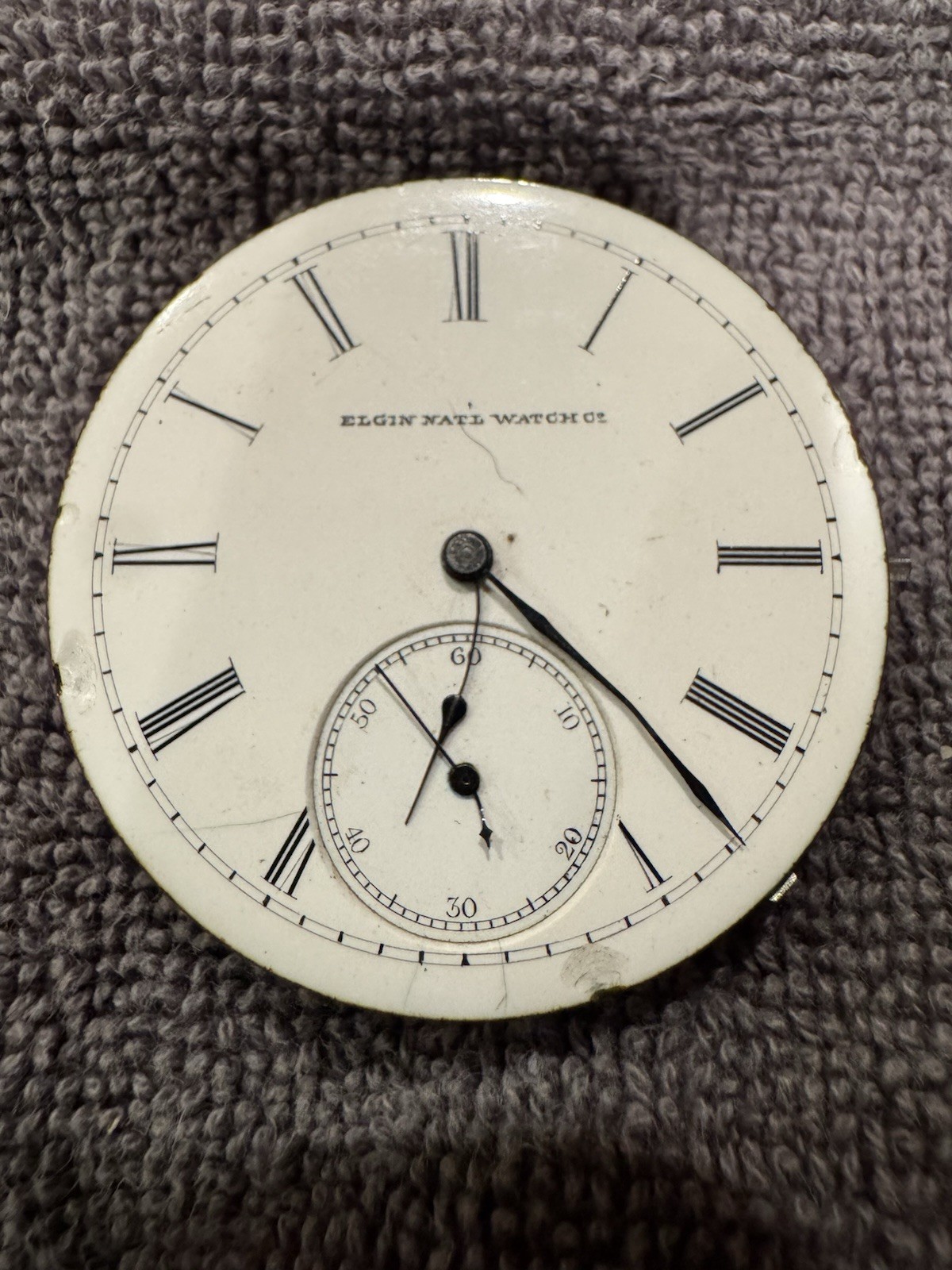 Elgin pocket watch movement 16s. Not Running. Parts Watch