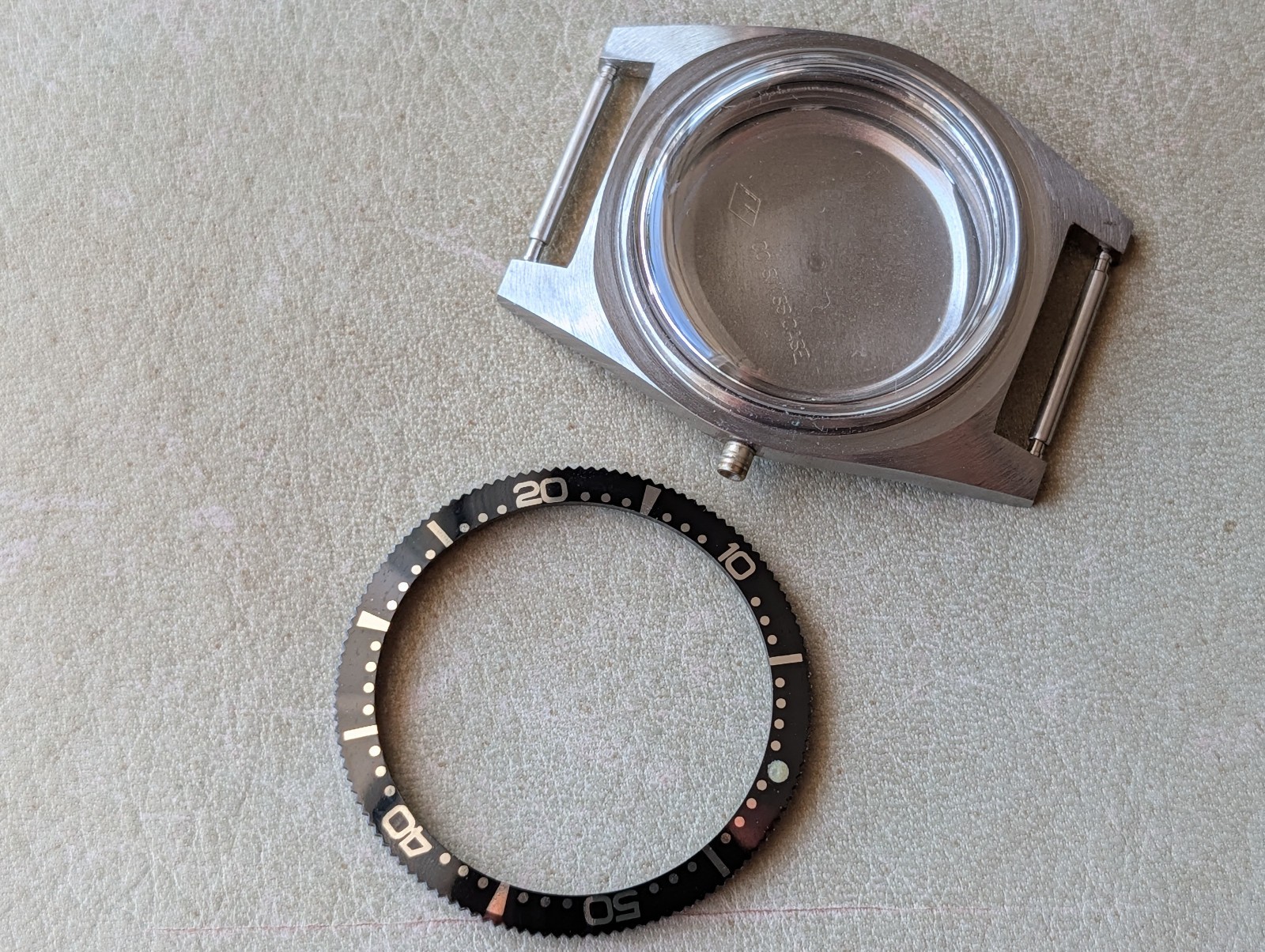 Vintage 1960/70’s TK All SS Diver Case/Loose Countdown Bezel/Crystal/Spring Bars