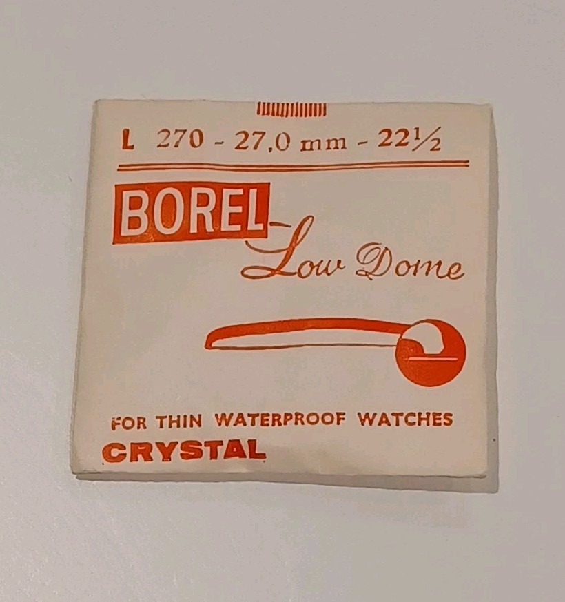 Vintage BOREL Low Dome Watch Crystal Waterproof Watches L 270 27.0mm 22 1/2