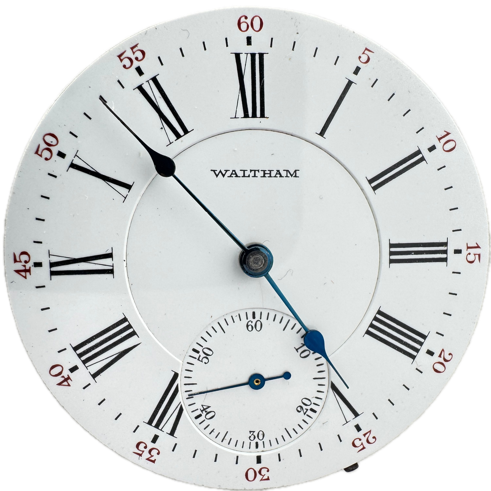 Antique 18s 1901 Waltham Roman Dial Hunter Pocket Watch Movement Vanguard 19J