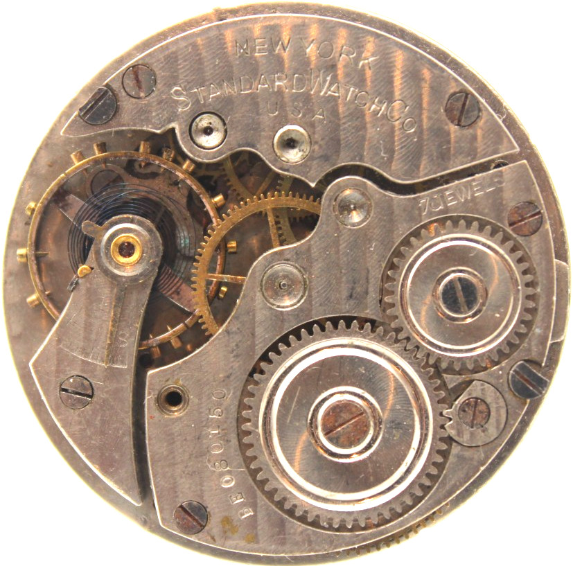 1909 NEW YORK STANDARD POCKET WATCH MOVEMENT BE080150 GRADE: 302 0s 7j (FQ3)