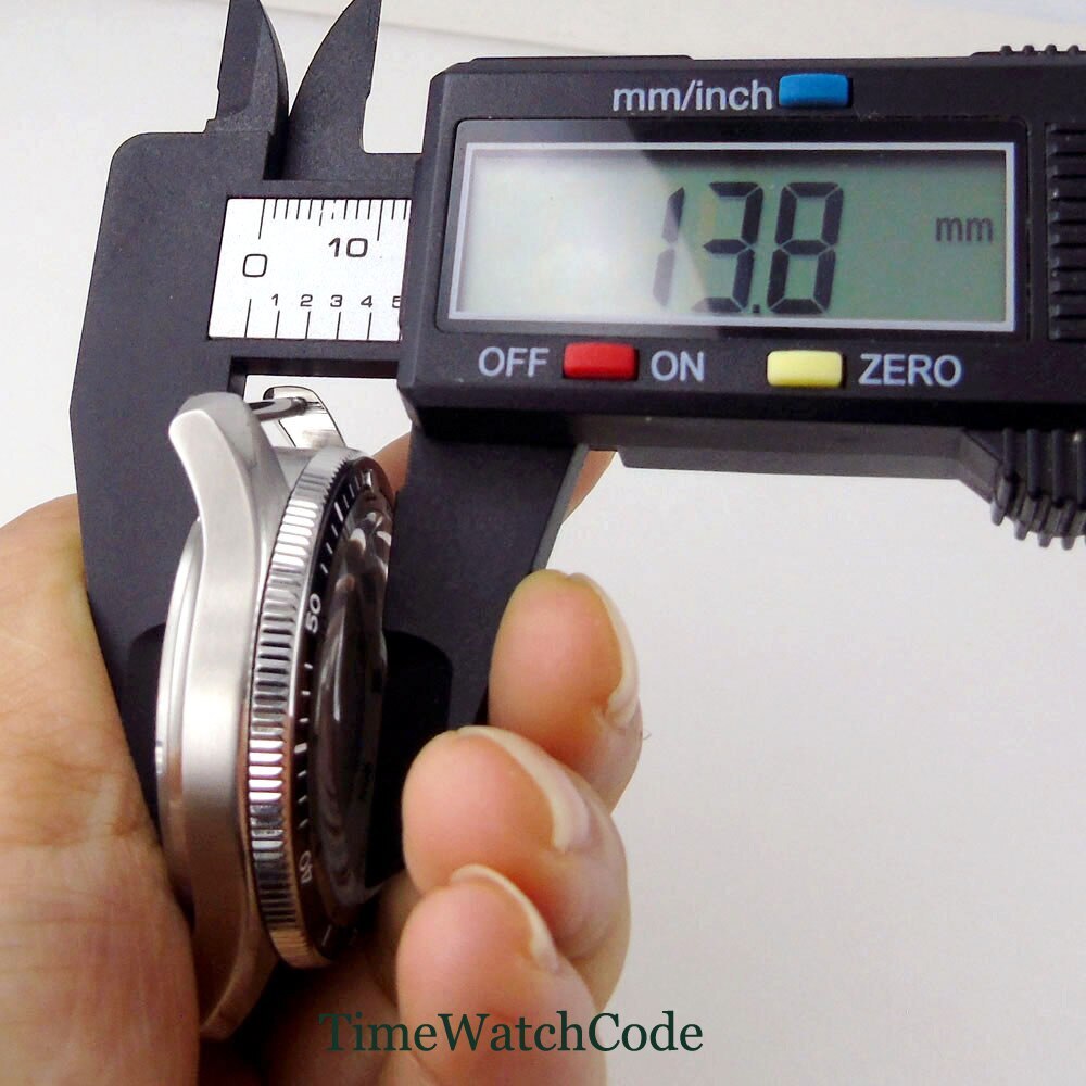 40mm Watch Case Double Bow Sapphire Crystal Fit NH35 NH36 NH38 20ATM Waterproof