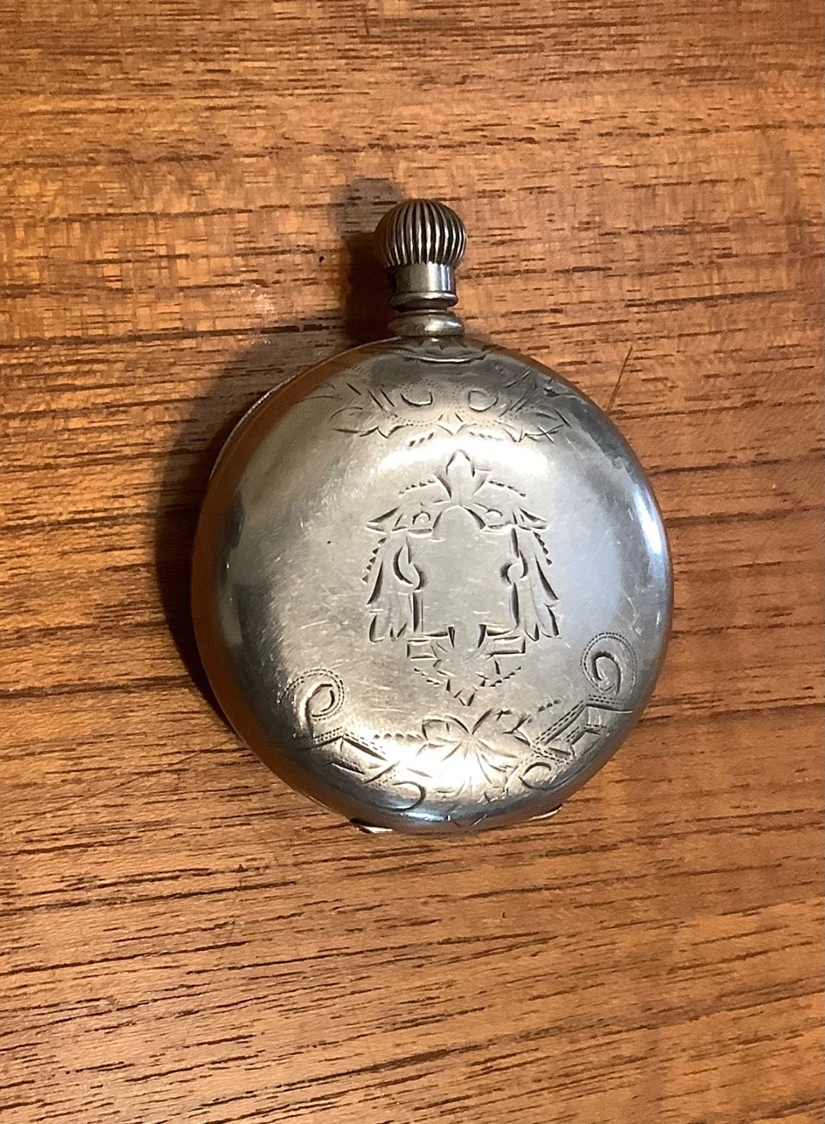 Fahys Coin Silver Engraved Pocket Watch Case 16s Full Hunter Key Wind Cuvette
