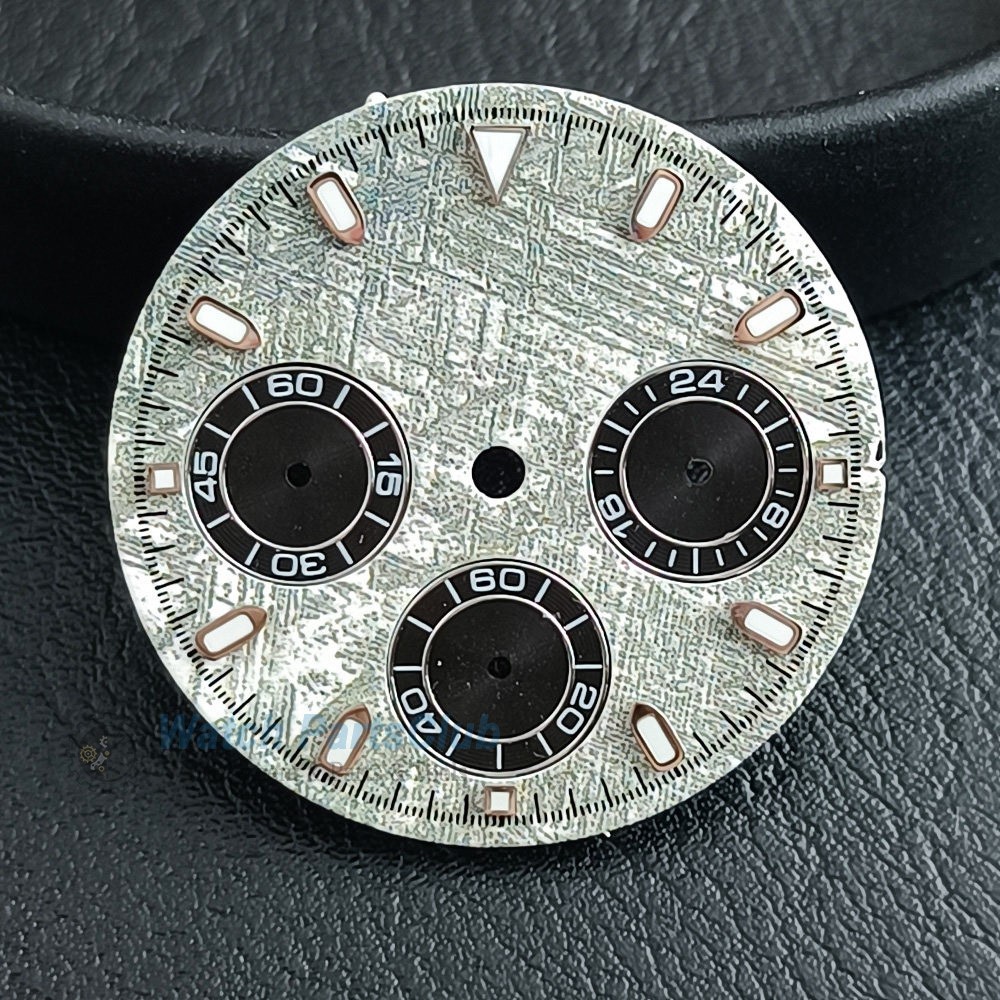 Green Luminous VK63 Dial 29.5mm Panda Dial For VK63 Movement-Watch Parts