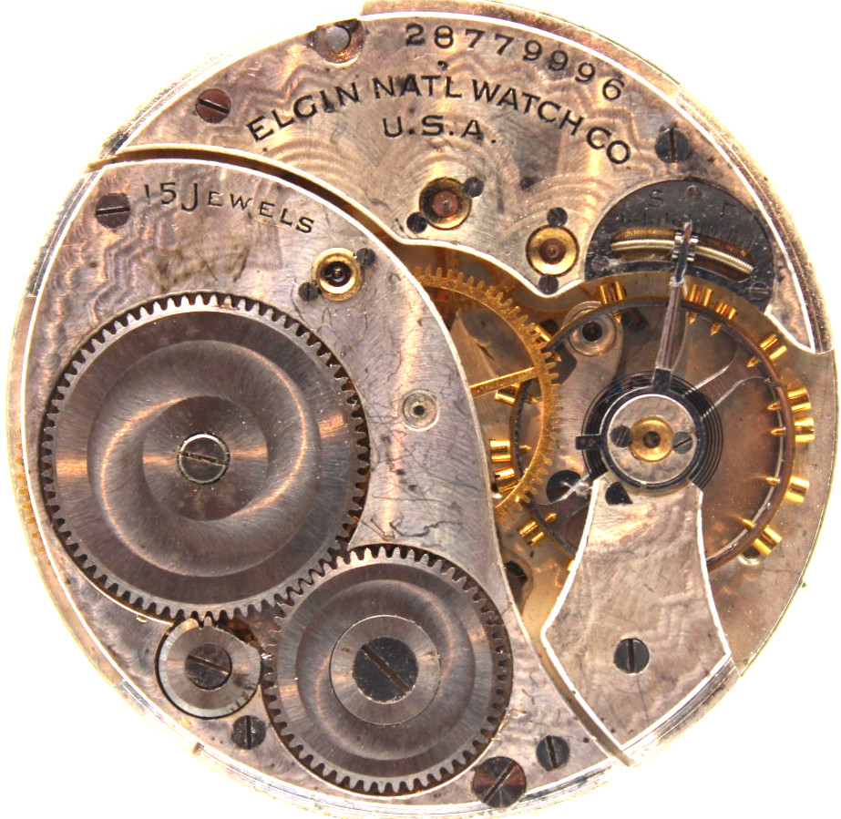 1926 ELGIN POCKET WATCH MOVEMENT 28779996 GRADE: 315 12s 15j (OC)