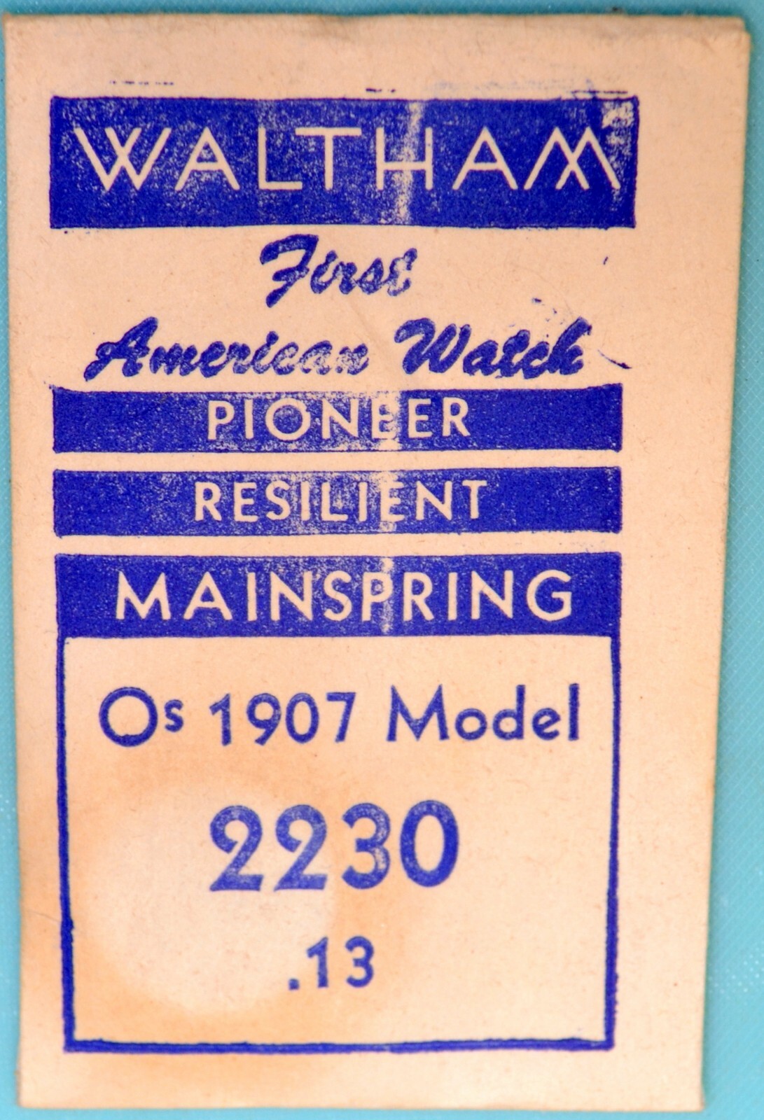 Waltham Wrist Watch Mainsprings