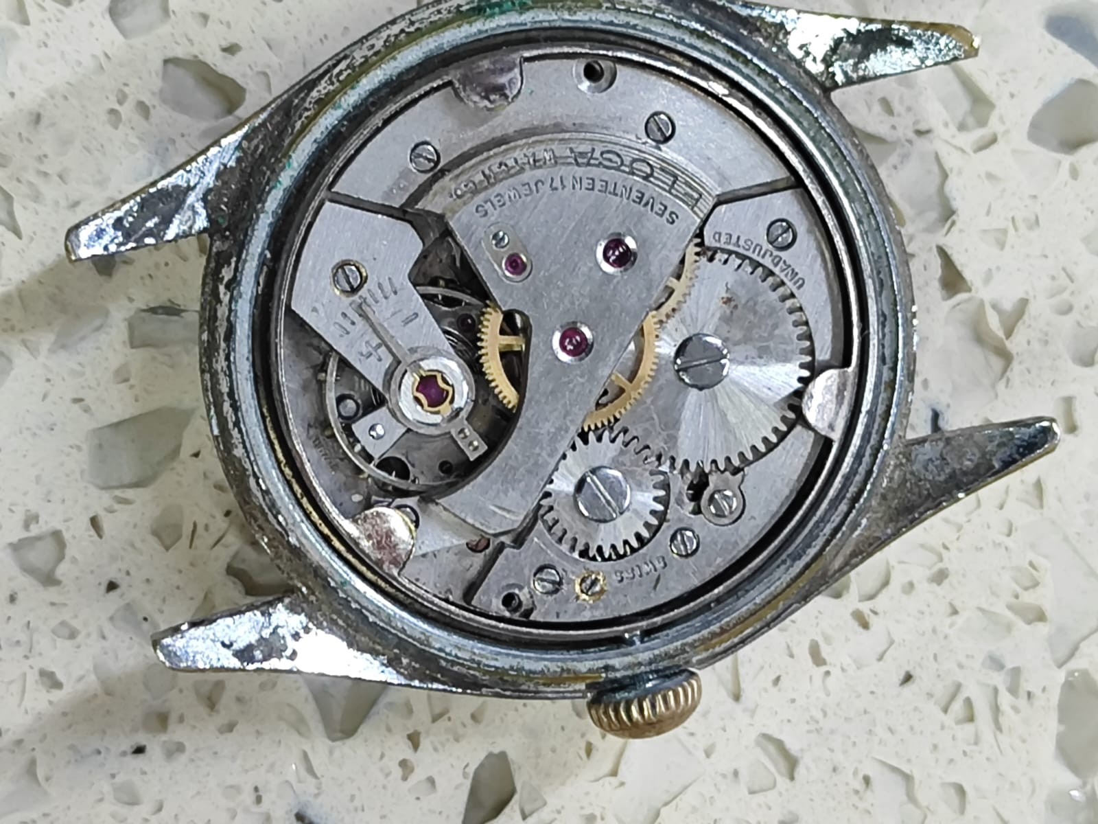 1950 Vintage AVIA watch Cal. AS 1187/94 Not Work balance good For Repair