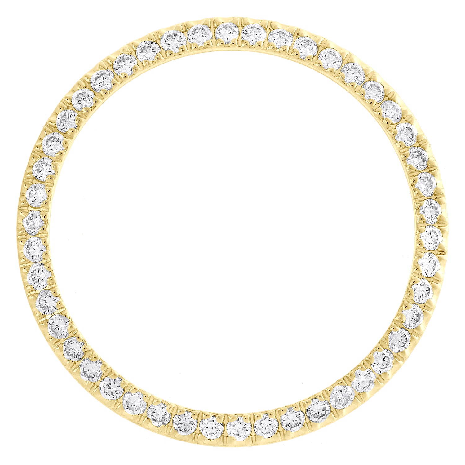 10K Yellow Gold Custom U-Cut Diamond Bezel For Rolex DateJust MidSize 31mm 1 CT