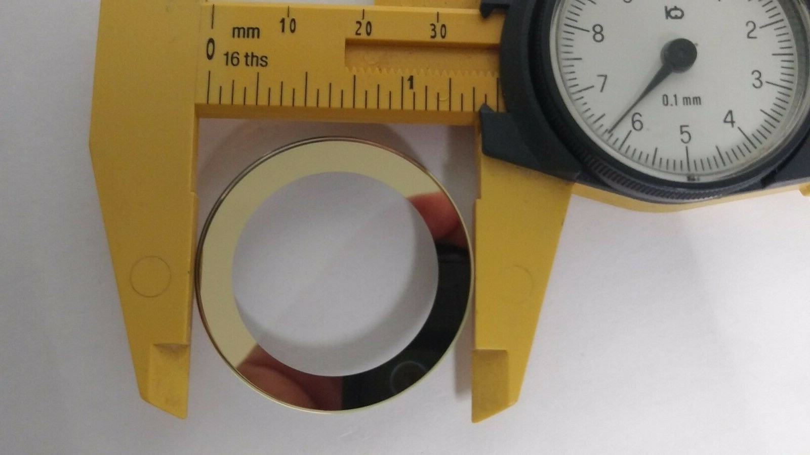 for Movado BOLD crystal replacement 36.3mm x 1.50mm round GOLD trim new
