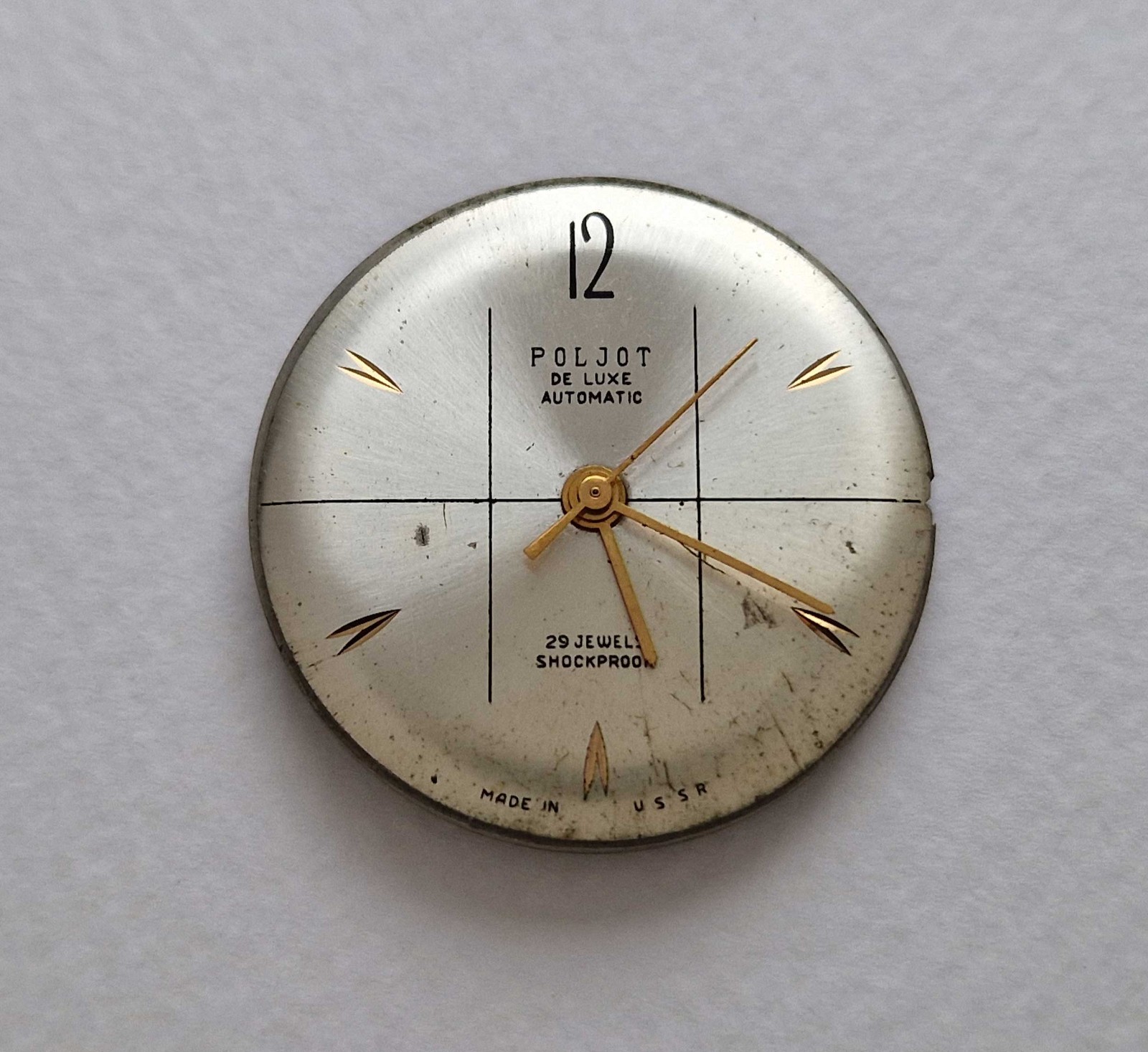 Poljot De Lux Avtomatic 29 Jewels Wrist Watch Movement Cal 2415 PARTS REPAIR
