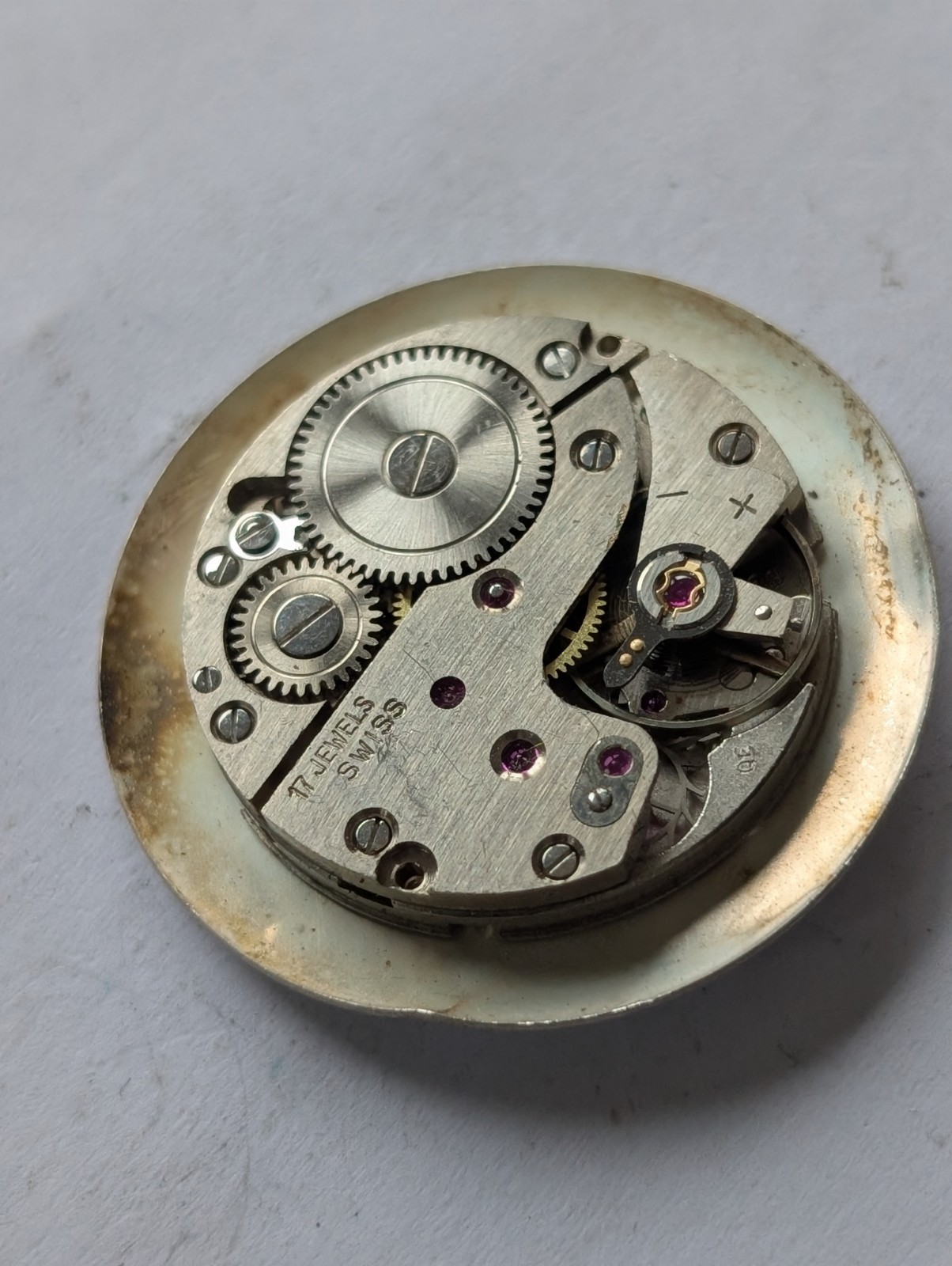 Vintage Arogno 152 Mechanical Watch Movement (Runs/Untested)