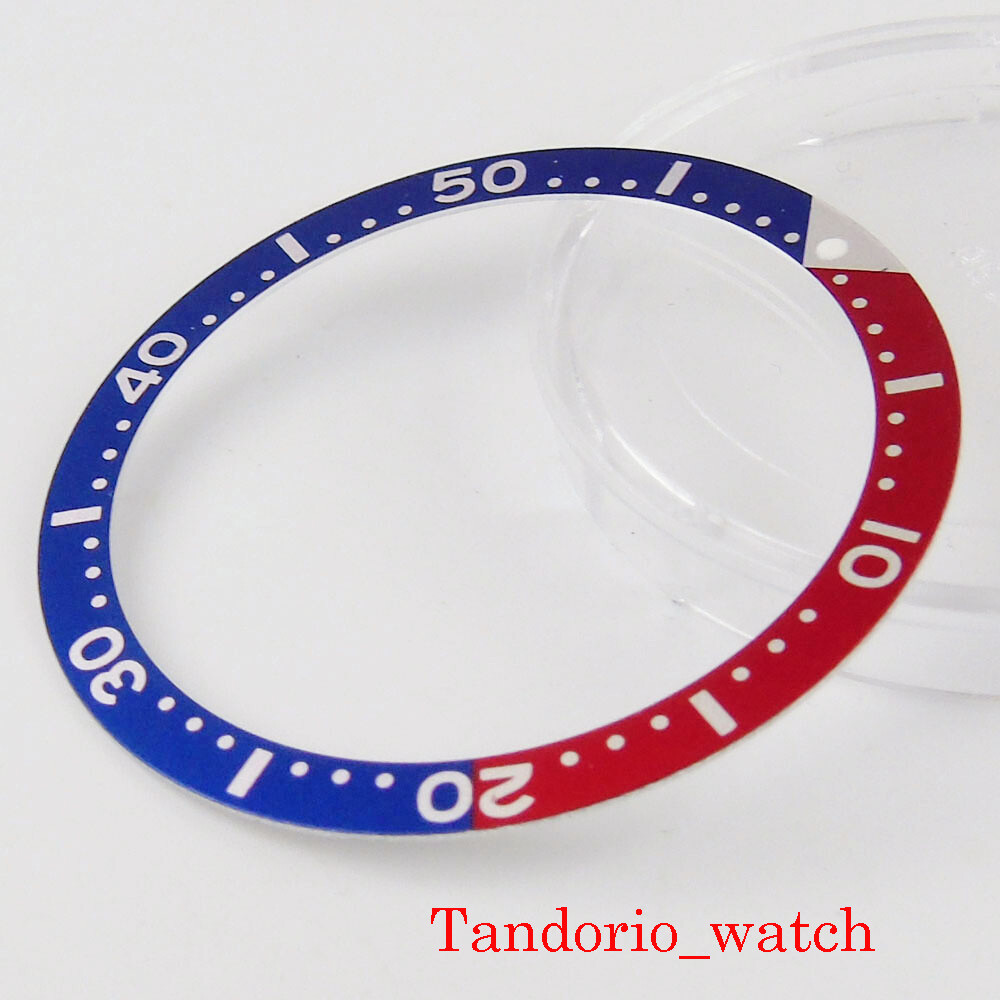 39mm Alloy Watch Bezel Insert Ring Fit 45mm Watch Case White Marks Watch Parts