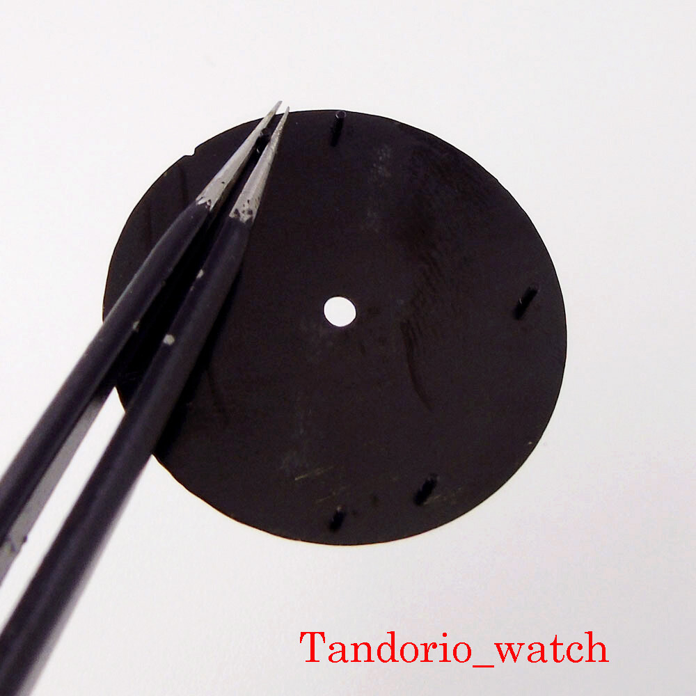 New Bliger 29mm Black Sterile No Logo Watch Dial For NH35 MIYOTA 8215 Movement