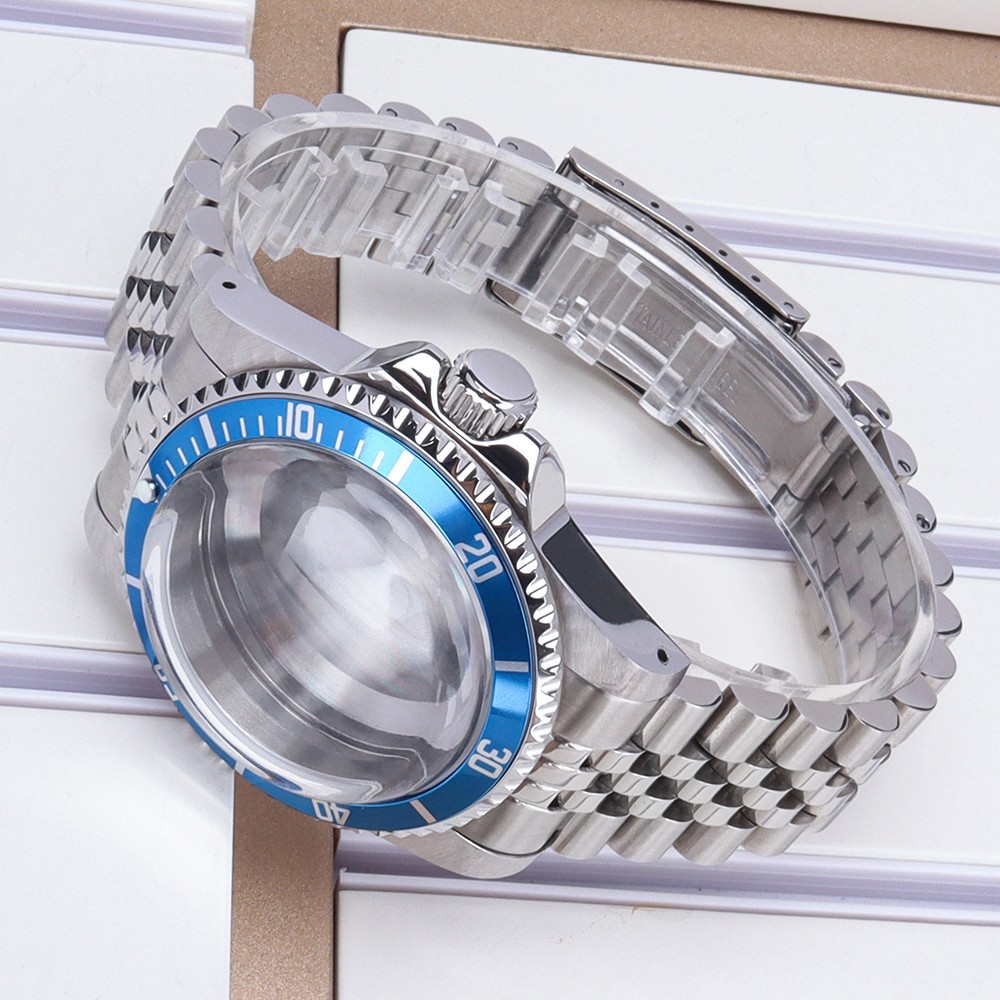38mm Diver Modify SUB Mod Watch Case Strap Acrylic Glass For Seiko NH34 36 NH38