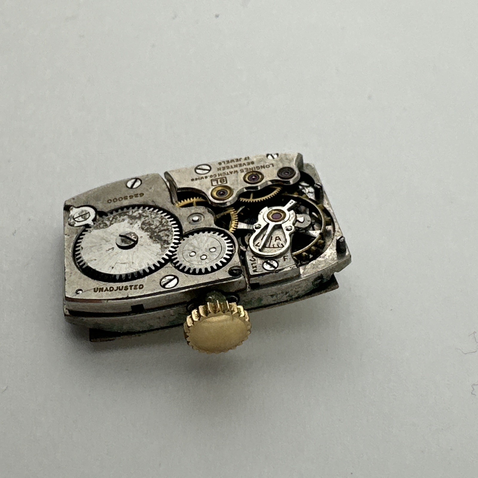Vintage Longines Manual Wind 17J 9L Wrist Watch Movement For Parts