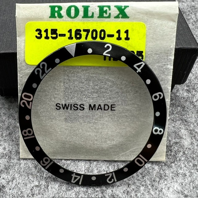 Rolex 16700 16710 16760 GMT BLACK BEZEL INSERT, NEW OLD STOCK