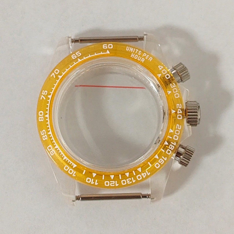 39mm Multicolored Plastic Watch Case Acrylic glass For VK63 Movement Accessories