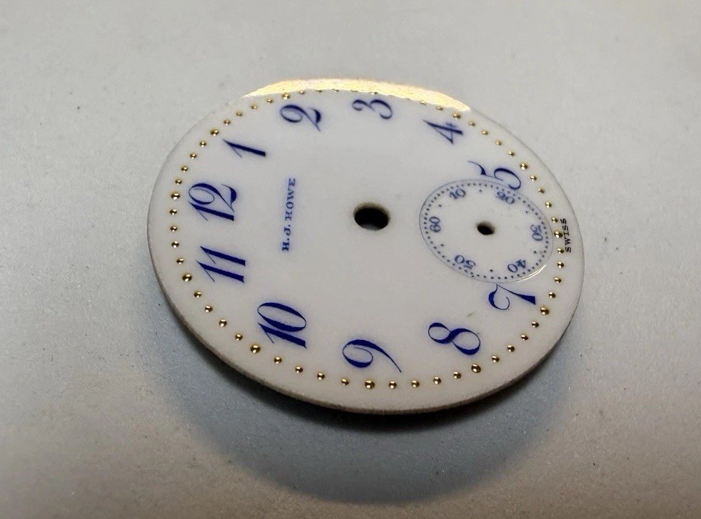 Fancy Private Label H.J. Howe 6/0 Watch Dial, Swiss, Great Condition!