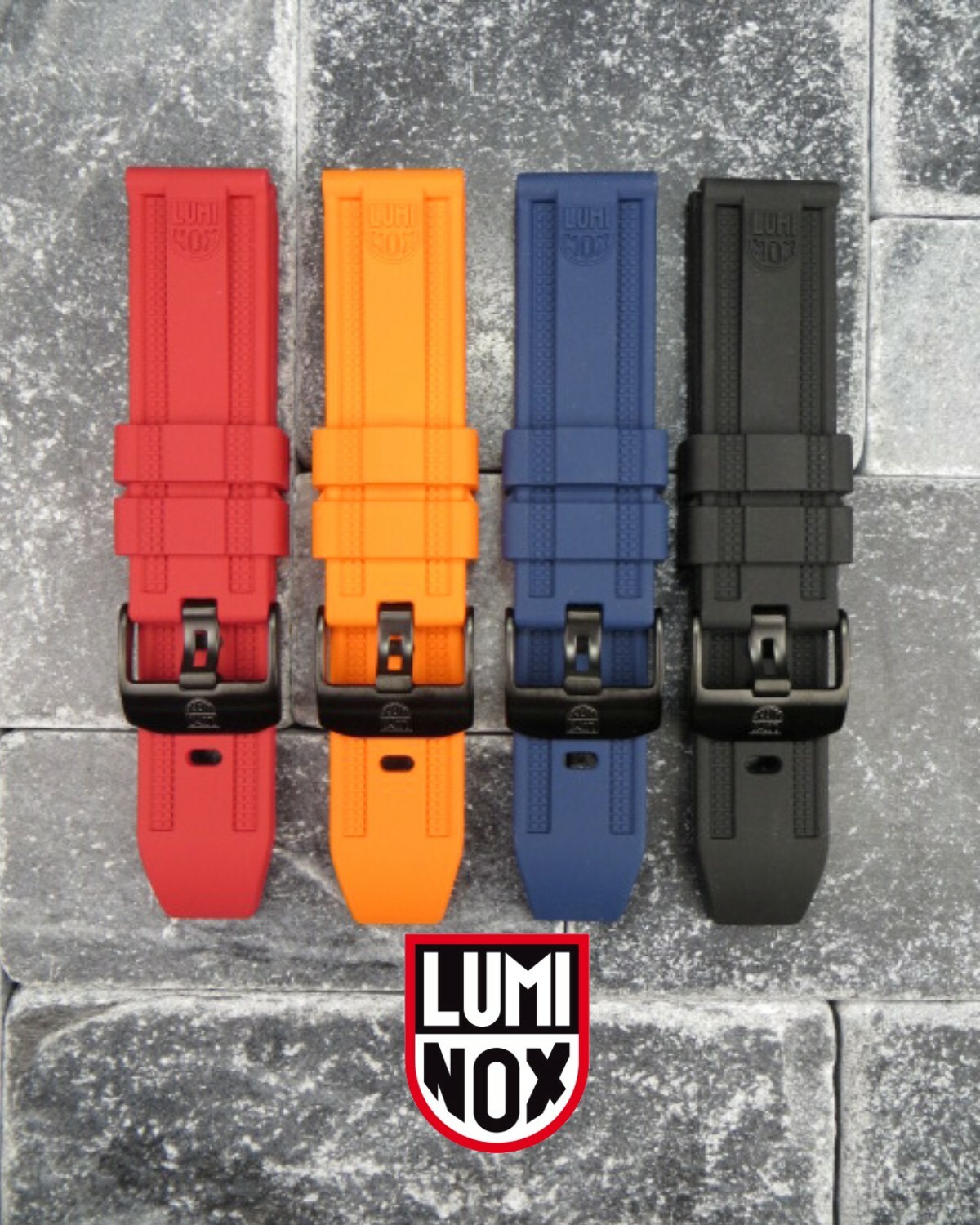 New 23mm LUMINOX Rubber Strap EVO Diver Watch Band XV 3050 3950 Navy Seal Blue x