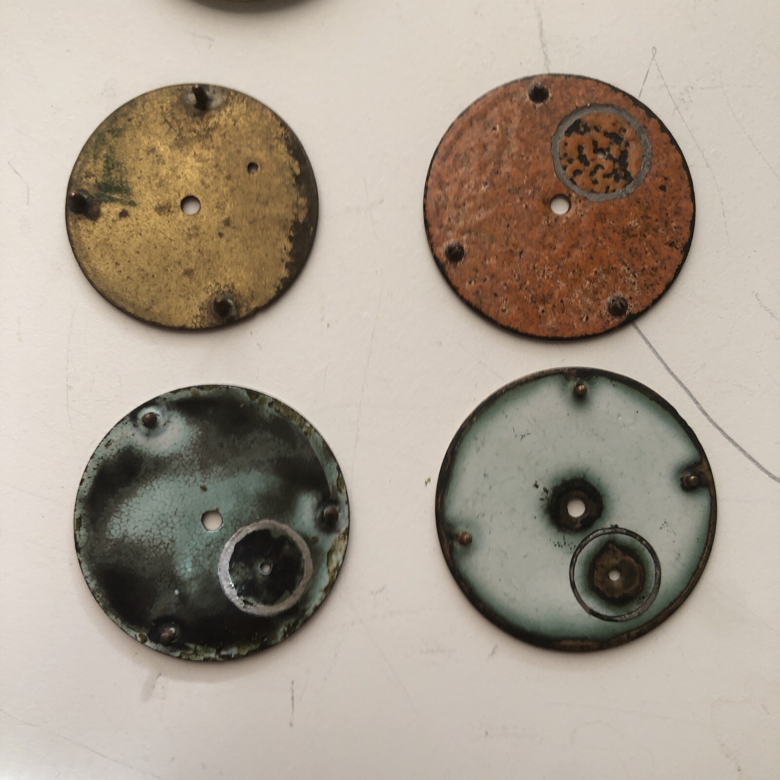 Lot of 6 Watch Face Parts Waltham, Elgin, Bulova