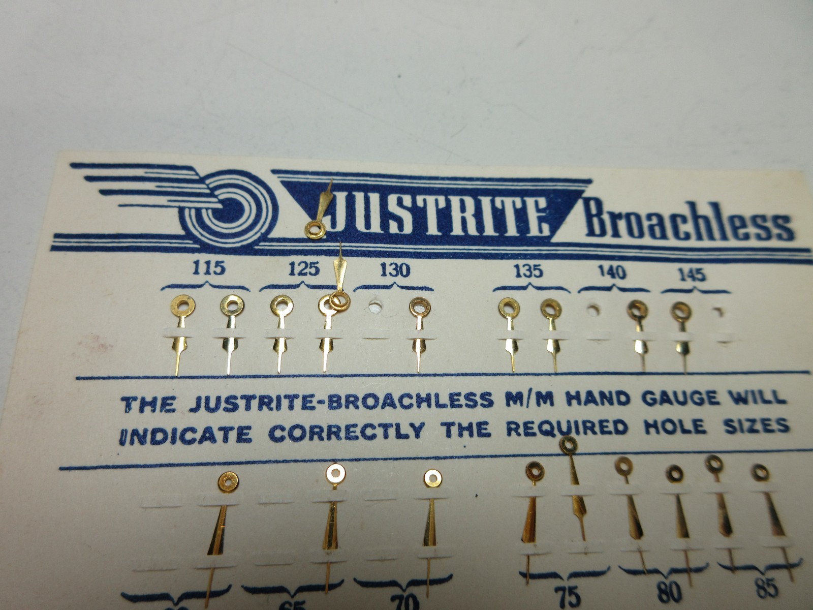 LOT JUSTRITE WATCH HANDS 10”’ 10 3/4”’ WATCHMAKER REPLACEMENT PARTS #225