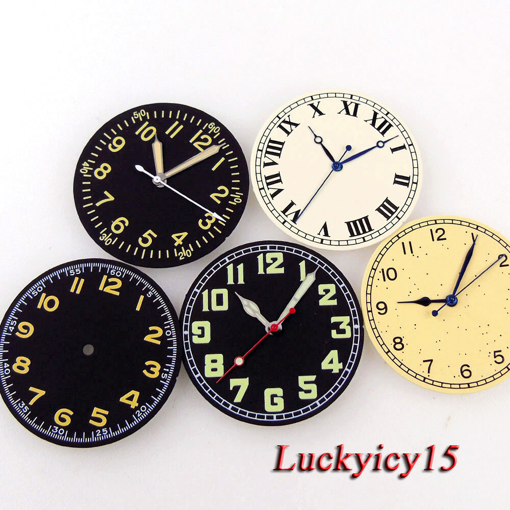 33.5mm Watch Dial Face Hand Luminous Pilot Style Fit NH35 NH36 MIYOTA 8215 821A