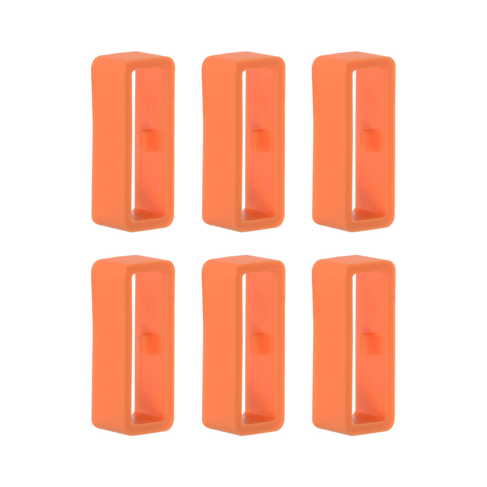 6pcs watch strap circle fixing circle 20mm rubber, orange