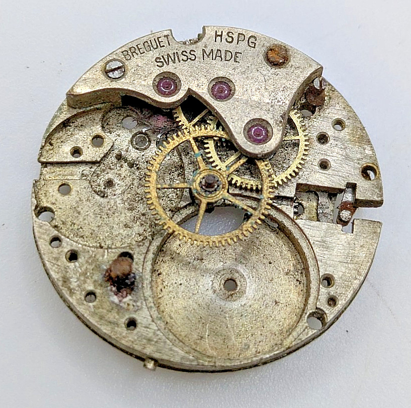 Breguet HSPG Swiss Made Manual Watch Movement Parts Repair 23.63mm Untested
