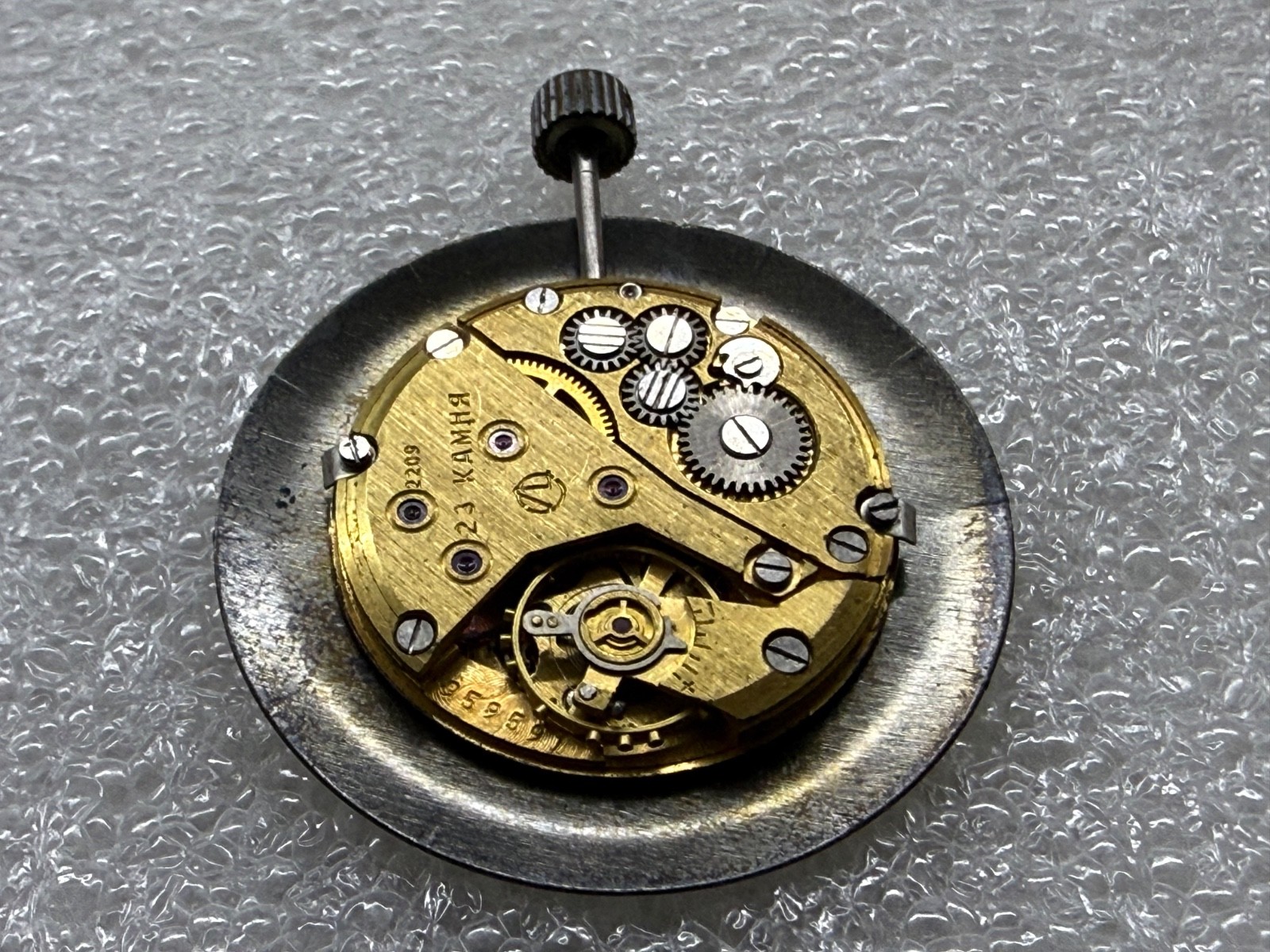 USSR SEKONDA de LUXE movement 2209 caliber Gold Plated watch mechanism FOR PARTS
