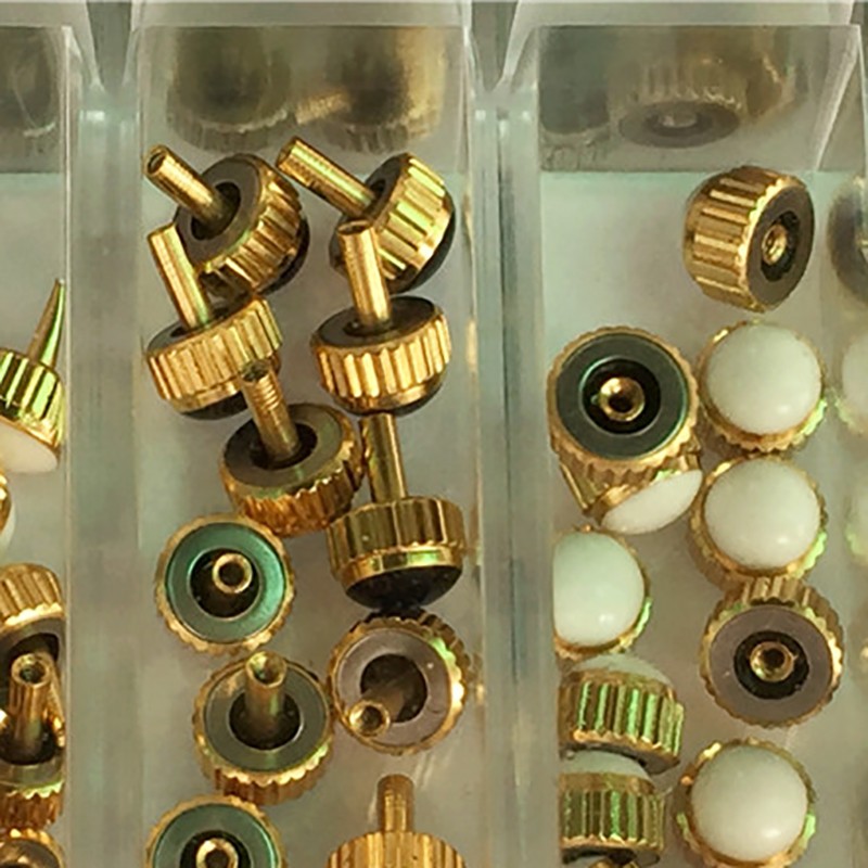 360Pack Copper Quartz Mechanical Watch Crown Assortment Watchmaker Repair Kit C
