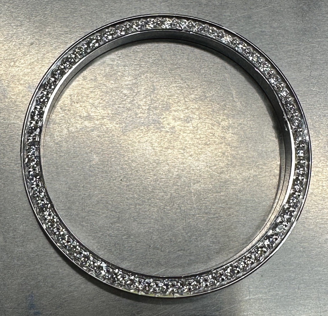 LAB GROWN Mens Date Steel Diamond Bezel For Rolex 36MM 1.10 Cts LAB GROWN Dias.