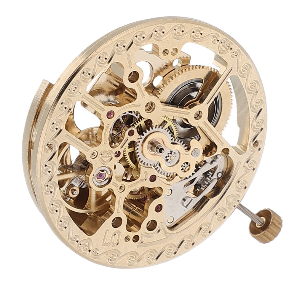 Reusable Tungsten Steel Automatic Mechanical Hollow Movement for Wristwatch DIY
