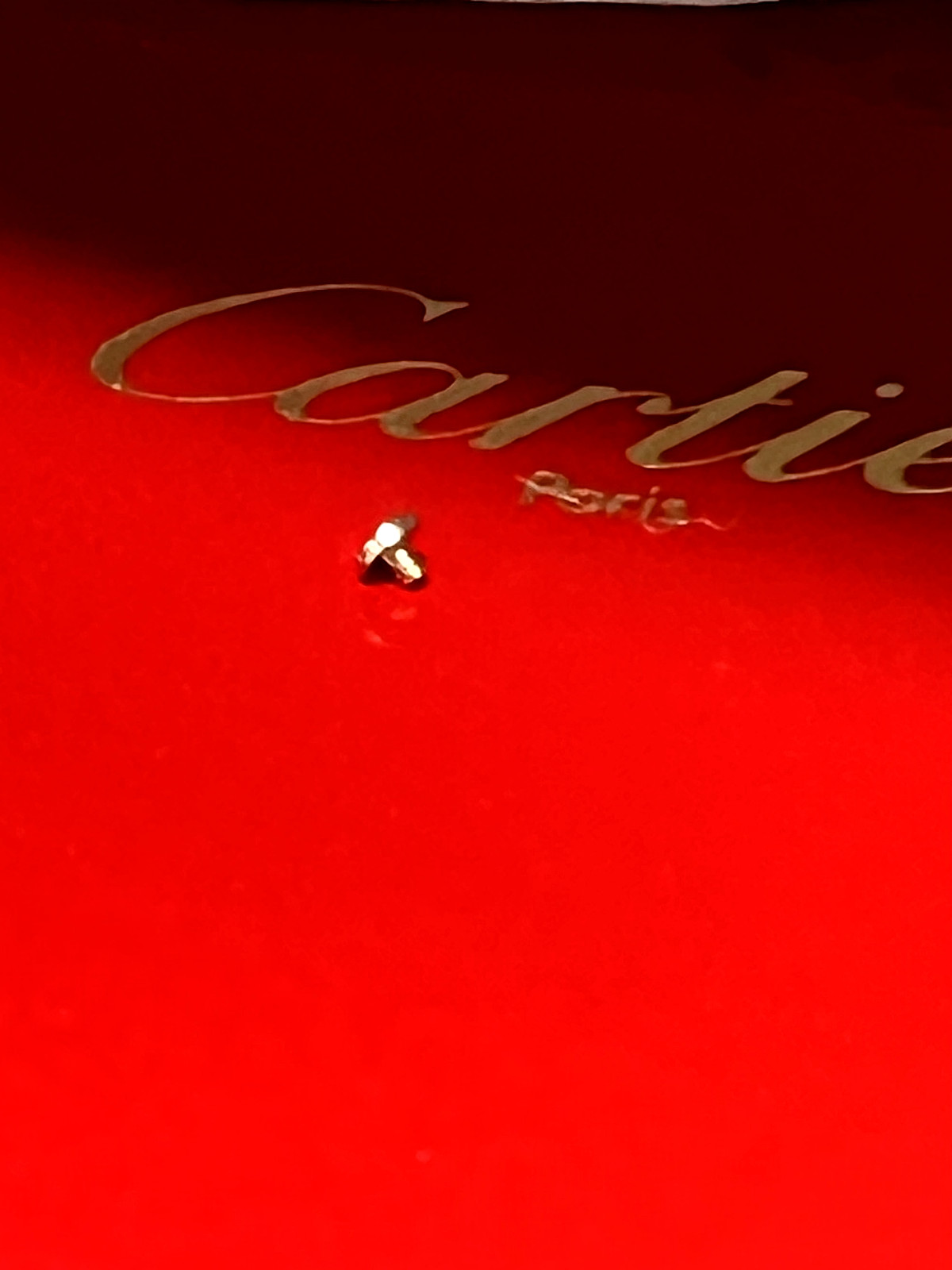 Cartier Panther Watch Screw 18k White Gold 1.35 mm Long Ref. 6917 GENUINE SWISS