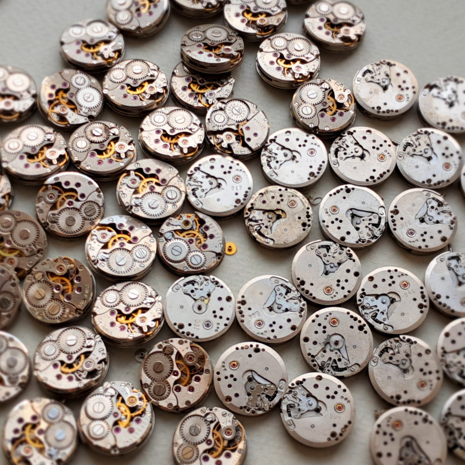 Lot of 10 CHAIKA Watch Movements 16mm USSR | Vintage Mechanical Parts Steampunk