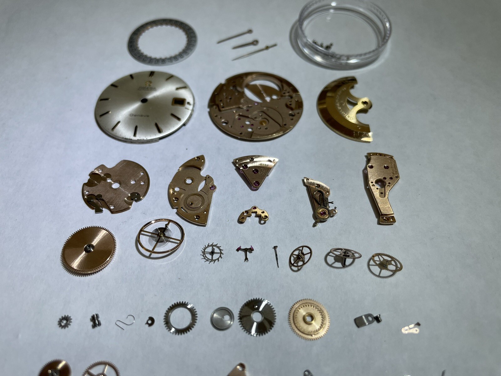 Omega 565 Parts Movement Balance Fork Wheels Springs Bridger