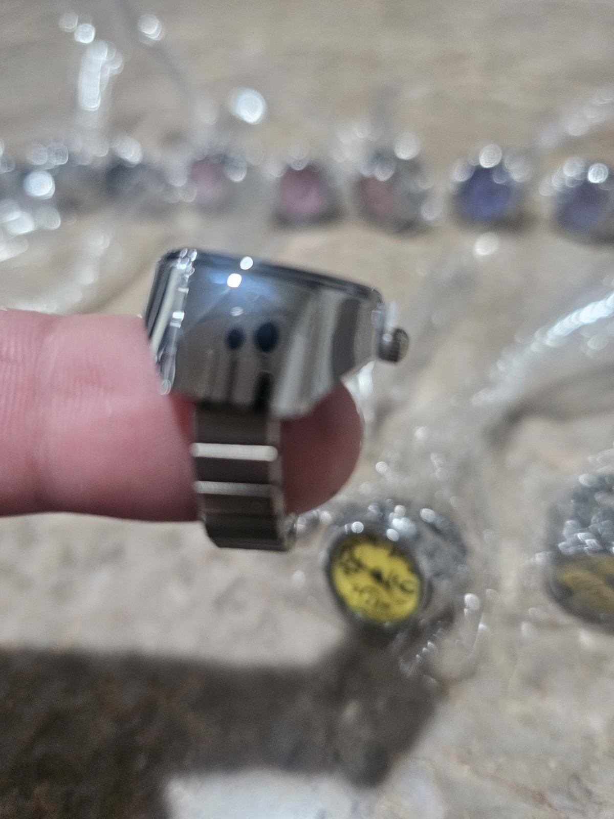 Custom Watch Rings Watch Ring Stretch Band, Multicolor Moving Style Design
