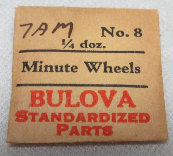 BULOVA MINUTE WHEEL 7AM #8 WATCHMAKER REPLACEMENT PART #330