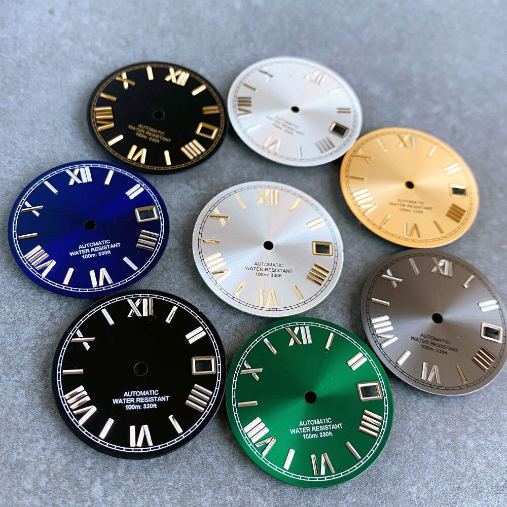 Sunburst Roman Numerals Watch Dial Face for NH35 NH36 NH38 NH70 4R35/36 29mm