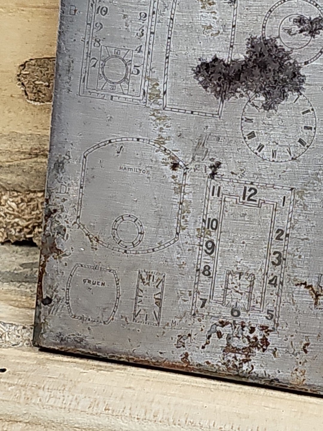 Vintage Multi Dial Printing Plate Bulova Hamilton Waltham Elgin T866