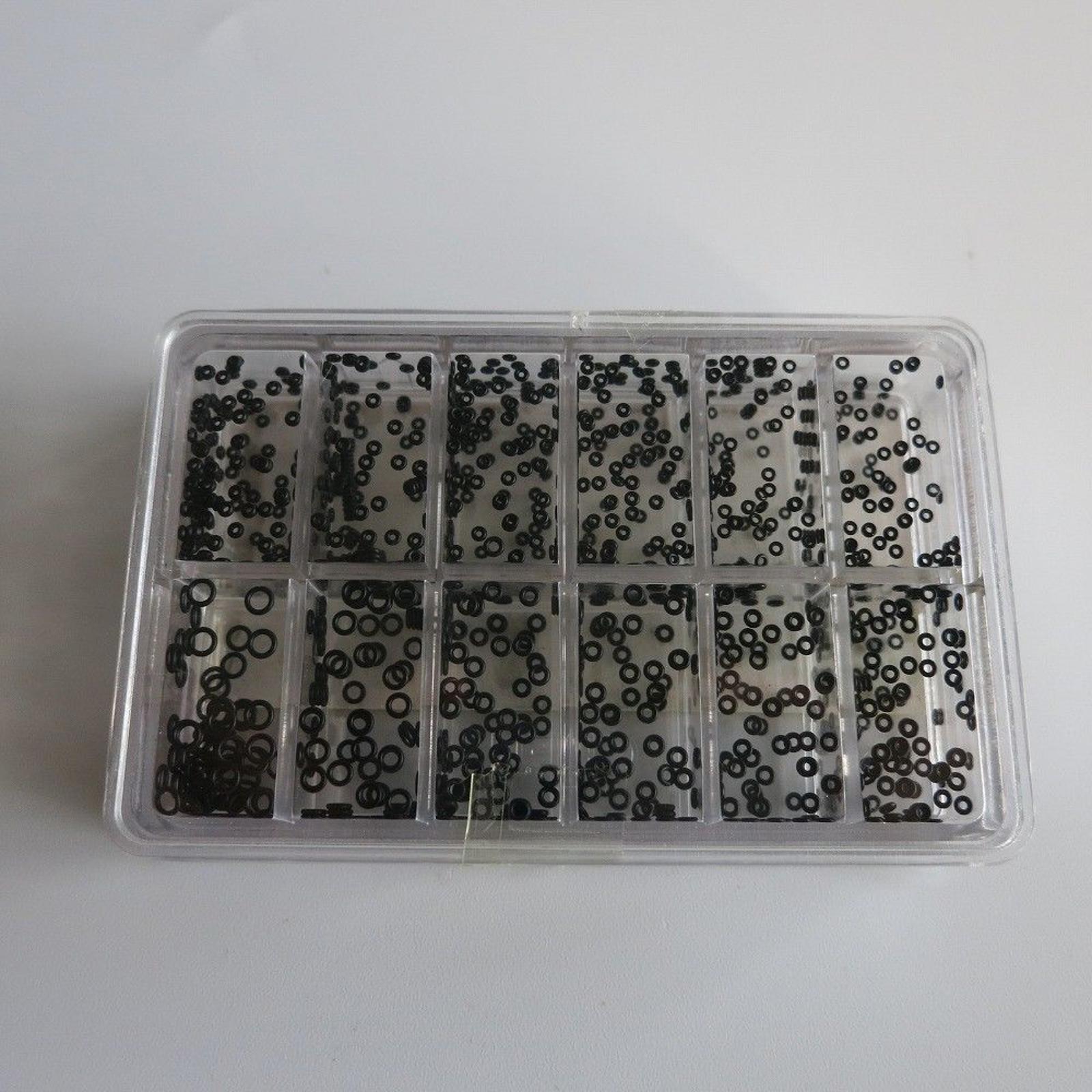 12-Size Waterproof Rubber Watch Crown O-Ring Gasket Assortment 1000Pcs 1.4-2.8mm